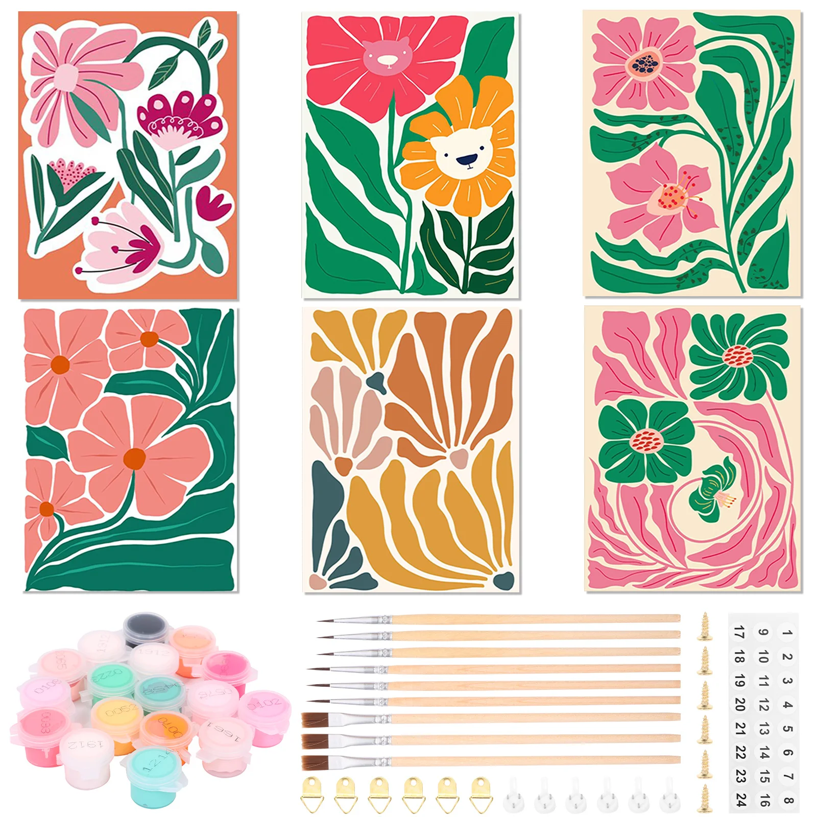 6 Pcs Paint By Numb…