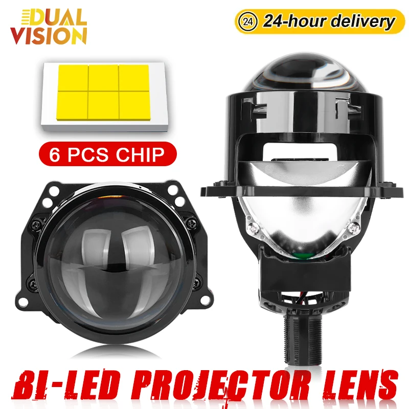 

Dualvision 3.0inch Bi Led Projector Lenses Car Headlight 30000LM H4 H7 9005 9006 High Low Lights Universal Car Headlamp Retrofit