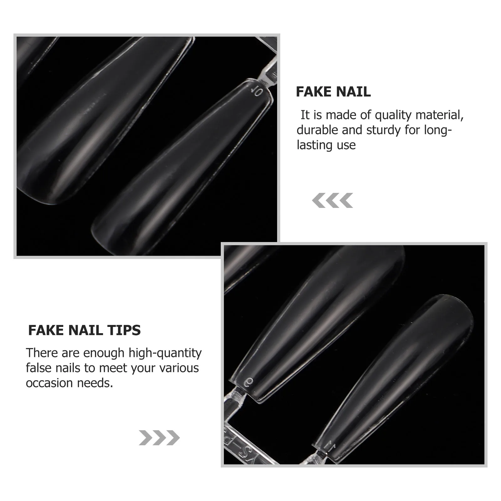 

504Pcs Clear Full Cover False Nails Natural Color Square Tip Fake Nails for Home Salon Wedding Party