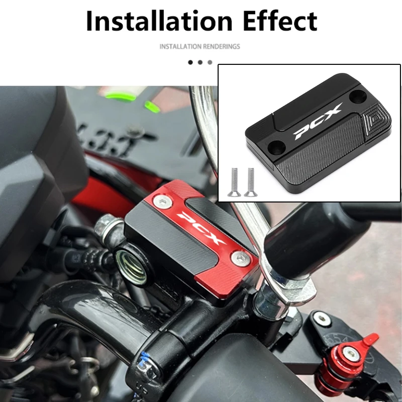 LOGO PCX NEW For Honda PCX125 PCX150 PCX160 PCX 125 150 160 Motorcycle Aluminum Front Brake Reservoir Fluid Tank Oil Cup Cover