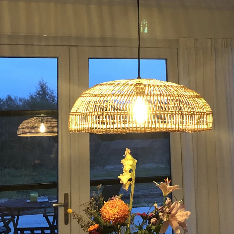 

Rattan lamp Japanese restaurant lamp chandelier creative personality art designer lamp cream wind bed and breakfast