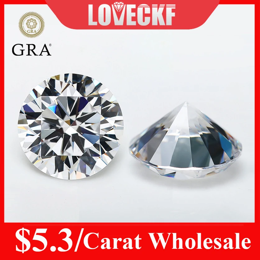 2 / 4 / 6 / 8 / 10 Pcs Per Lot Promotion Moissanite Stone with Certificate Lab Diamonds Loose Gemstones with GRA Laser Code