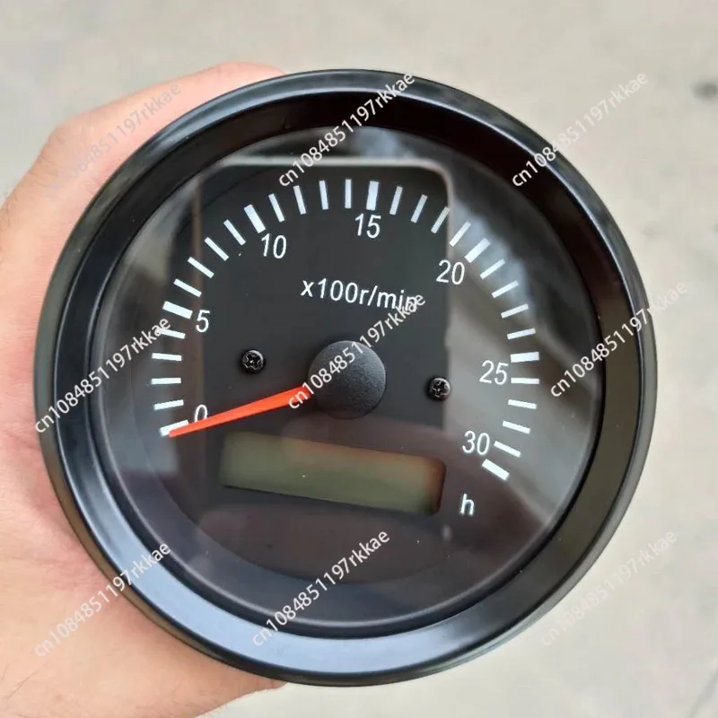 Tachometer timer: Car engine flywheel speedometer can be connected to a generator, with adjustable speed ratio and tooth count