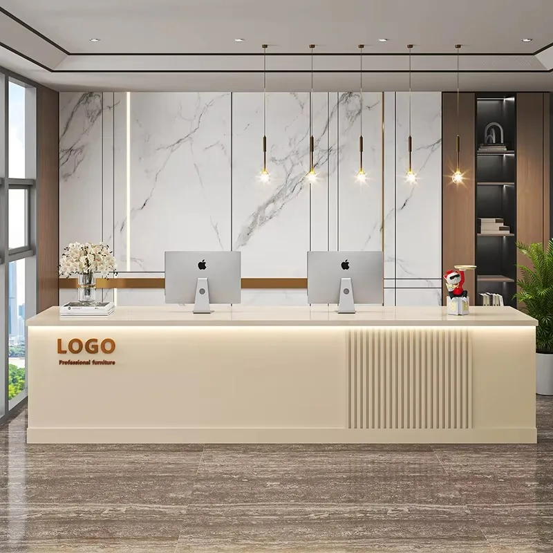 مكاتب الملحقات الحديثة الفاخرة الاستقبال صالون تجميل مكتب الاستقبال الديكور Escritorio De Recepcion الأثاث التجاري
