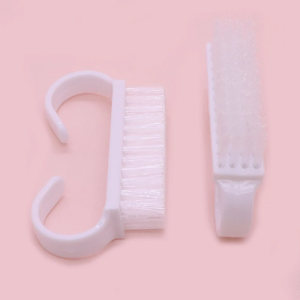 2/5/10 szt. Białe pędzelki do lakieru do paznokci precyzyjne końcówki do zdobienia paznokci DIY żel akryl czyszczenie paznokci skórek rowki do paznokci zestaw do manicure