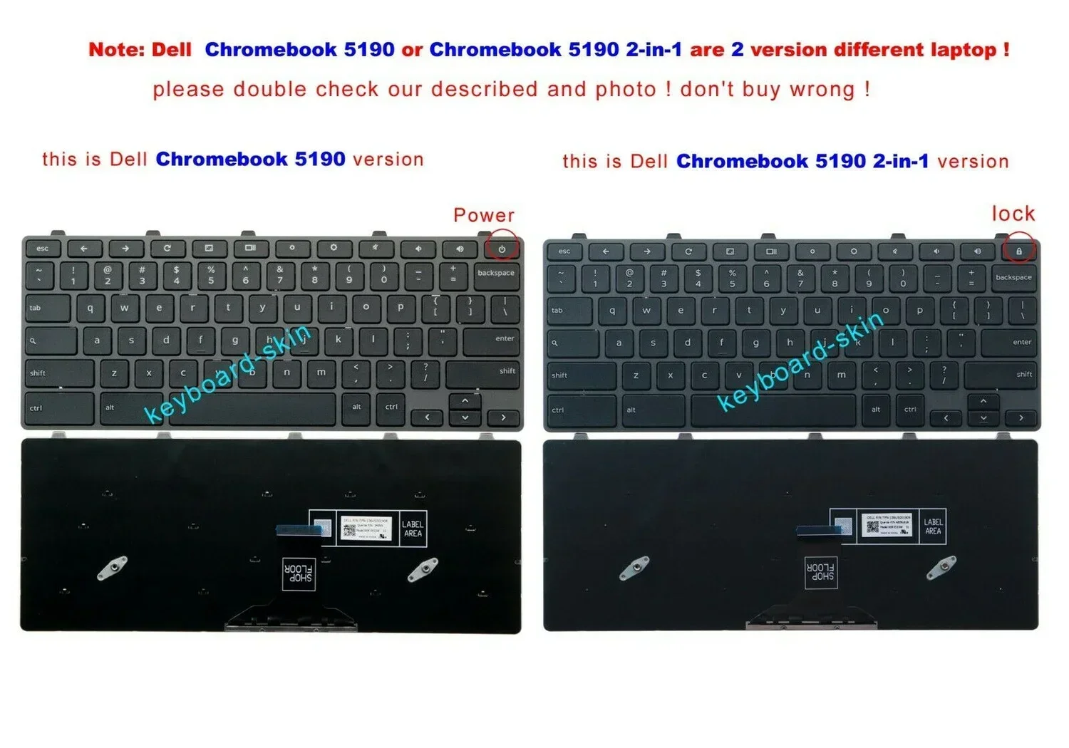 New US Keyboard for Dell Chromebook 5190 2-in-1 0H06WJ (Not for Chromebook 5190) laptop