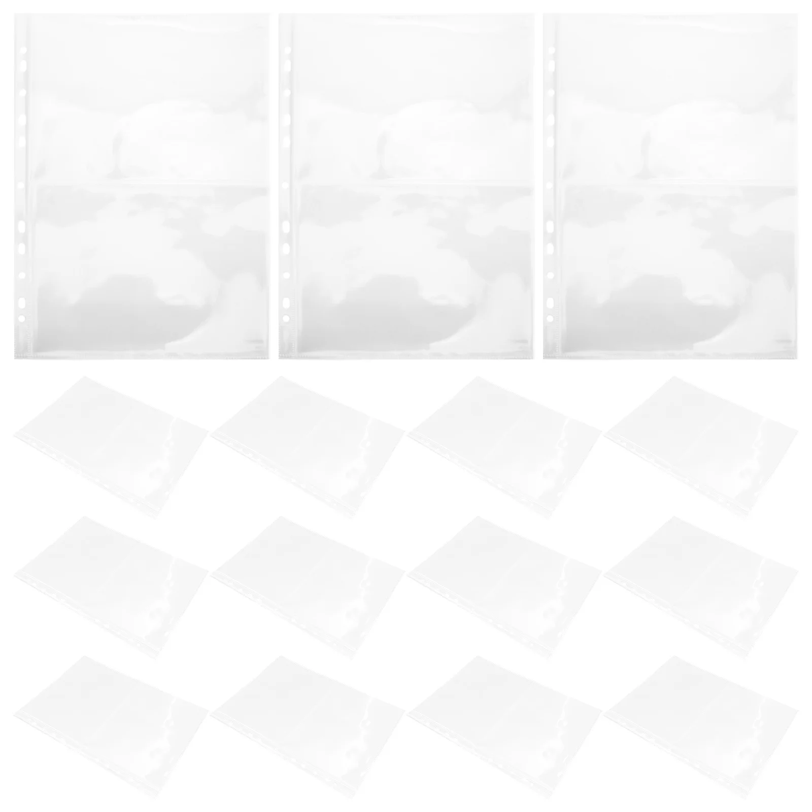 

40pcs A4 Album Pages: Clear Single-Sided Stamp Storage Sheets For Collecting Binder With Plastic Sleeves, Photo Album