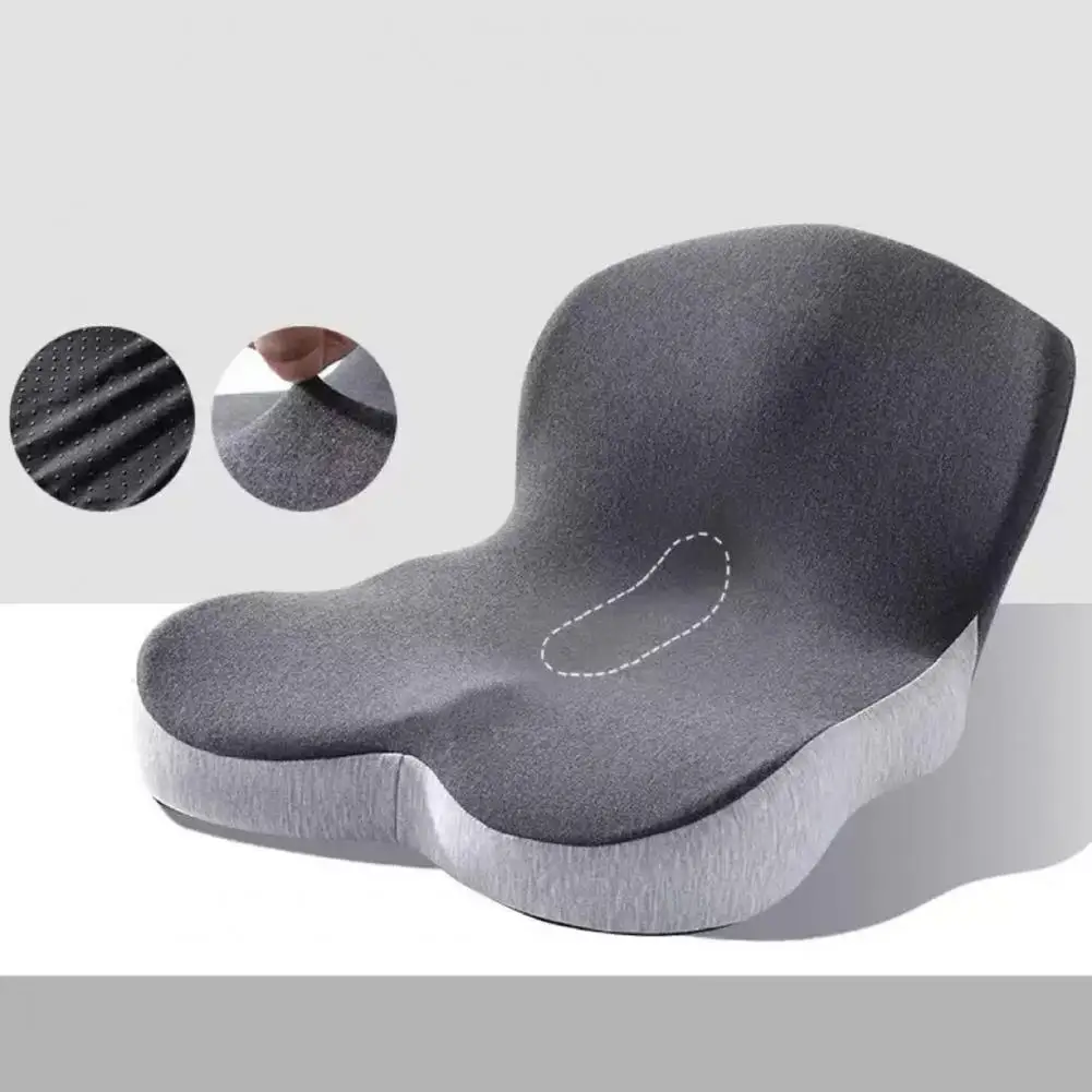 

Seat Cushion with Back Support Memory Foam Butt Cushion Lumbar Support Sciatica Relief Cushion with Backrest