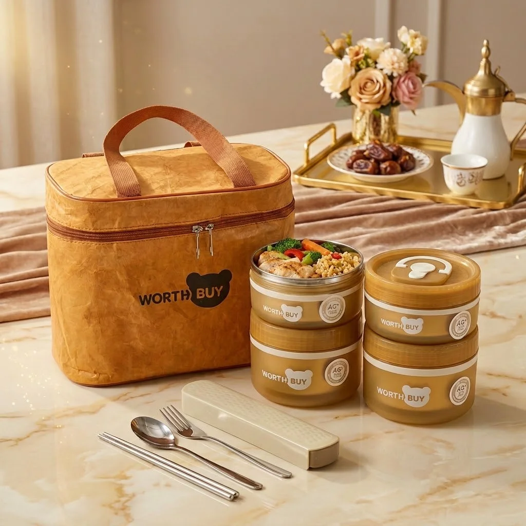 Insulated Bento Box 304 Stainless Steel Thermal Lunch Box Microwave Safe Leakproof Food Storage Containers for Adults Office