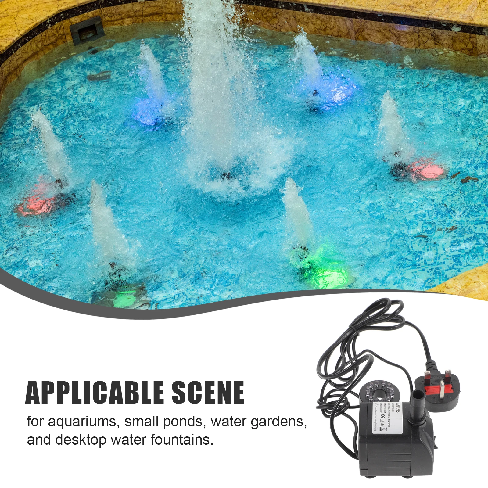3W 5W 10W 16W 25W Powerful Submersible Pond Water Pump With LED Light for Aquarium Fish Tank Fountains Ponds EU Plug AC 220V