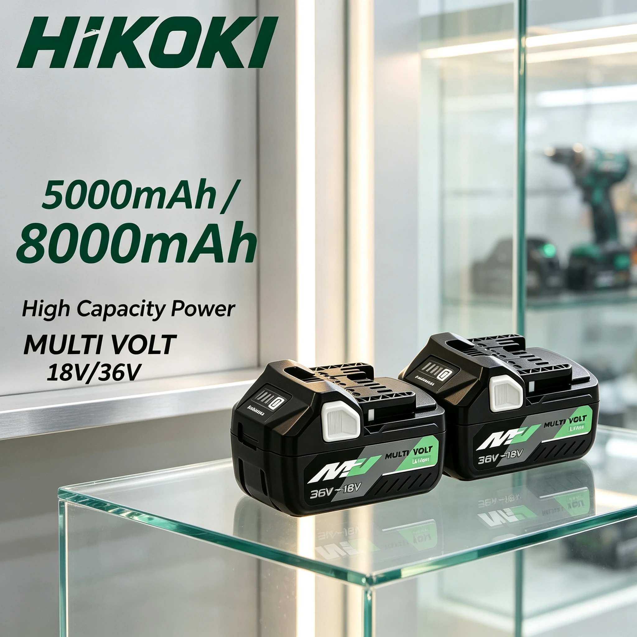 HiKOKI Hitachi 18V 36V 8.0Ah BSL36B18  Li-ion Battery  Safe Protection Rechargeable Replacement Battery For Cordless Power Tools