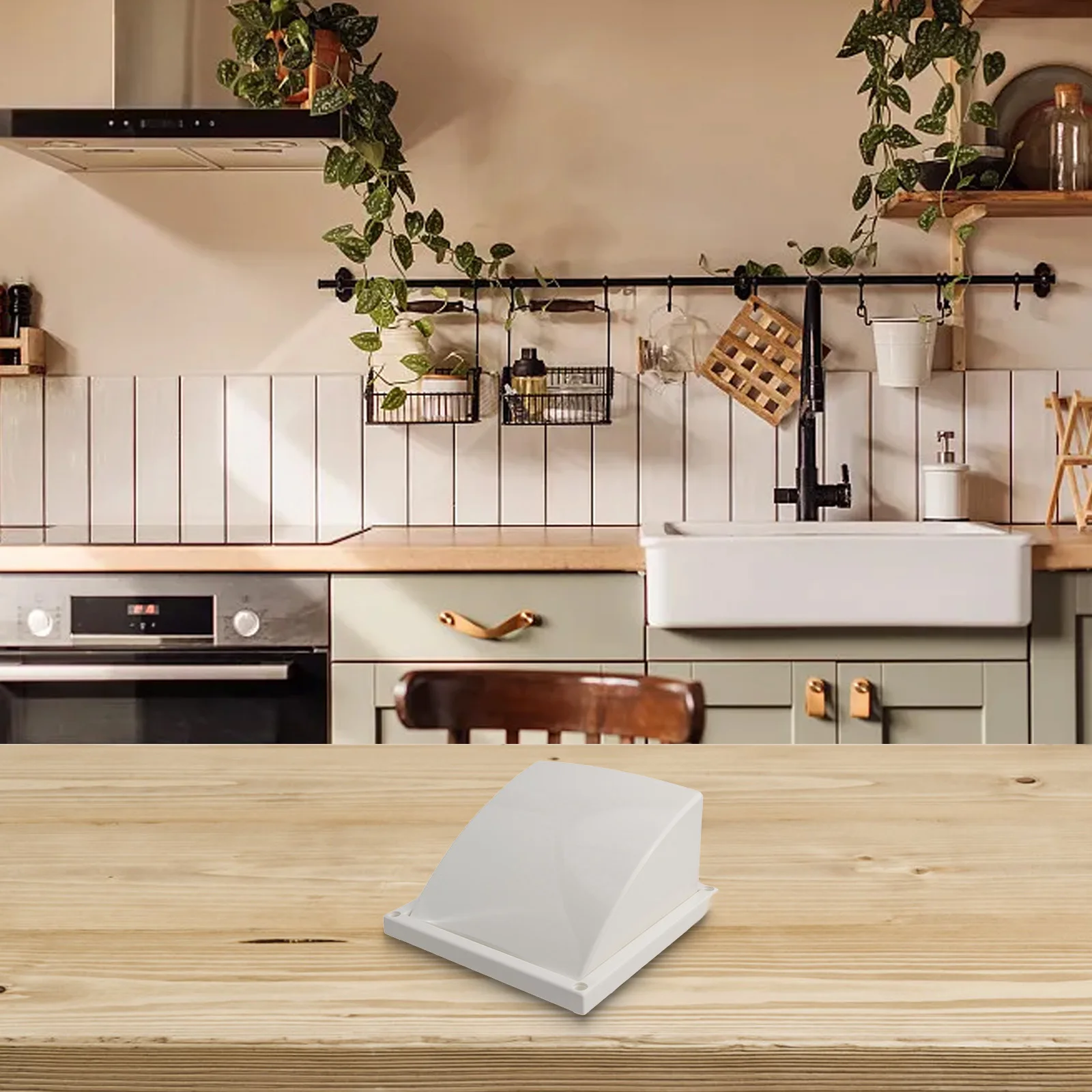 Cappa di scarico in ABS Griglia di ventilazione a parete esterna in ABS Installazione a parete esterna Controllo efficiente del flusso d'aria per cappe da cucina