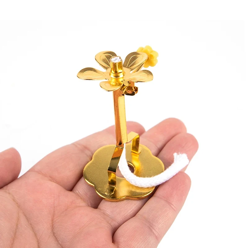 1/2 pçs suporte da lâmpada de óleo pavio templo suporte ghee algodão núcleo luz altar suprimentos castiçal doméstico vela acessórios