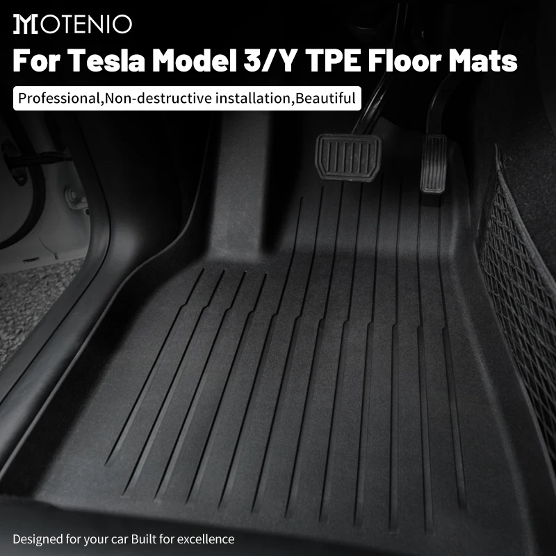 

Custom Fit Tesla Model Y And model3 Trunk Floor Mat TPE Waterproof Anti-Slip Luggage Cargo Liner Set Accessories All Weather