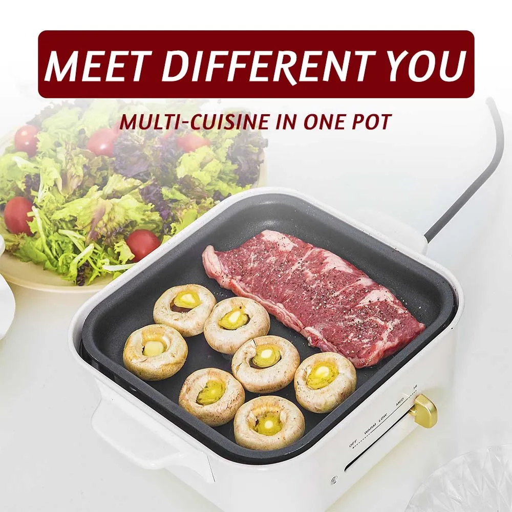 Küchengerät Multikocher Haushalt Multifunktionaler Kochtopf Elektrische Bratpfanne Hot Pot frigideira antiaderente