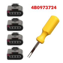 4pcs New For Audi VW Car Ignition Coil Plug Connector Repair Auto Harness Plug Terminal Removal Tool 4B0973724