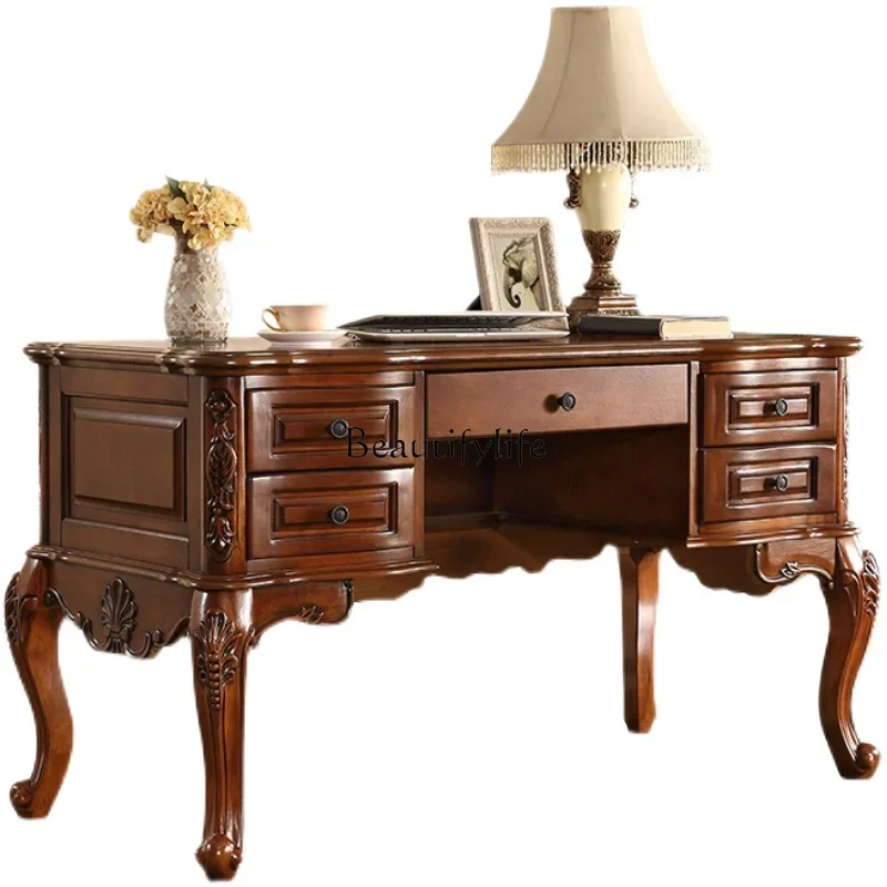 

ld 38ld 38American solid wood desk writing desk European small apartment study desk
