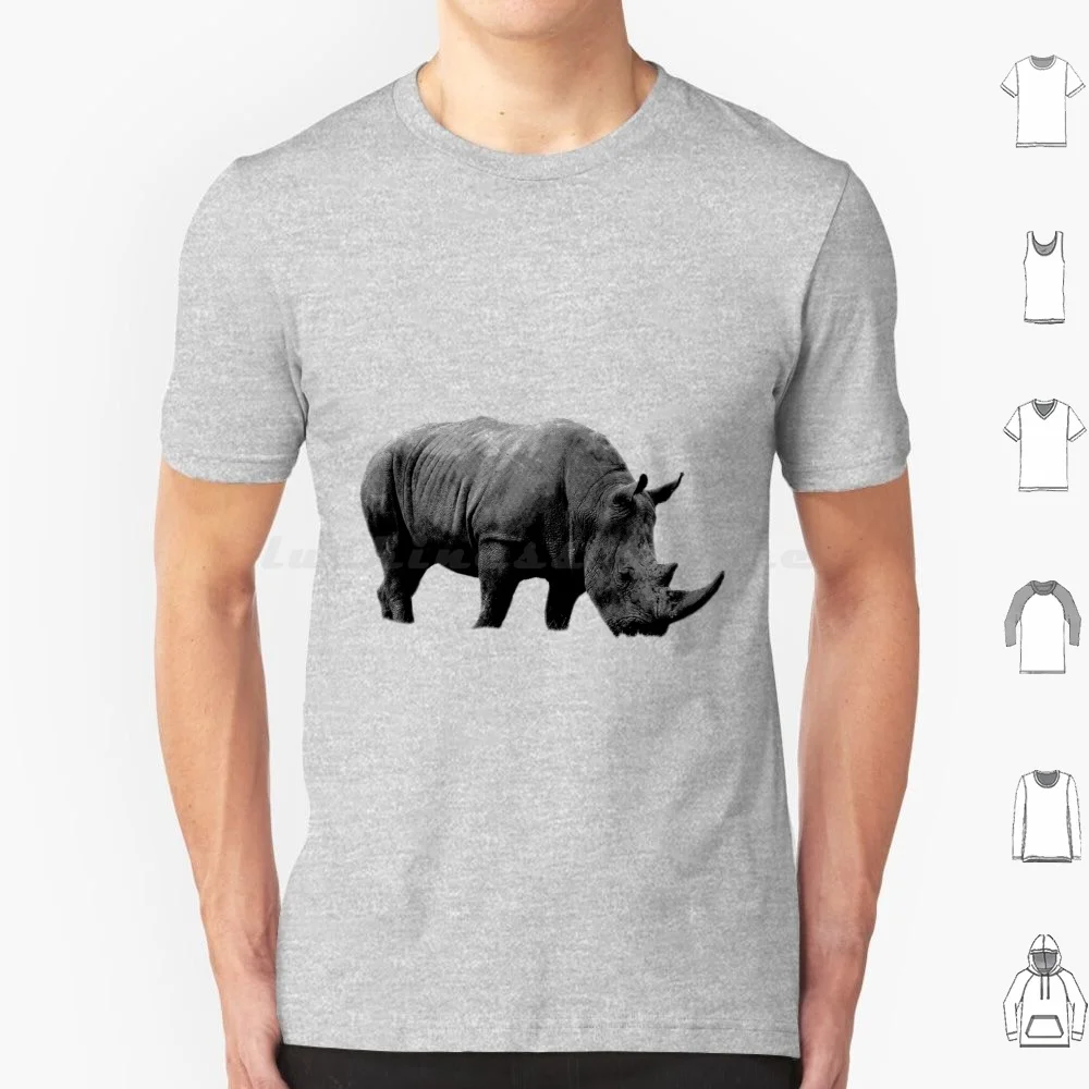 Grazing Rhinoceros. Wildlife Digital Engraving Image T Shirt Men Women Kids 6xl Rhino Rhinoceros Image Rhino Image Rhinoceros