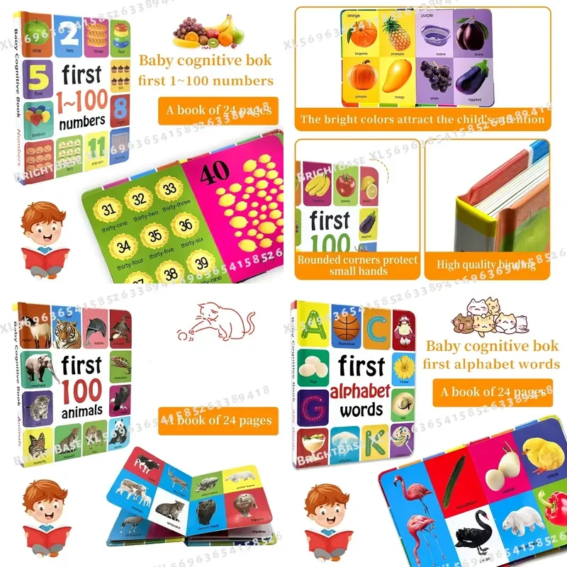English Cognitive Encyclopedia Early Learning Reading Books for Kids Intellectual Development Educational Gift for Children