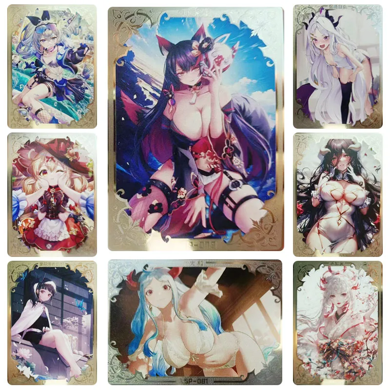 

DIY Goddess Story Metal Card Anime Figure Yamato Albedo Tsuyuri Kanao Cartoon Rare Collector's Card Boys' Toys Christmas Present