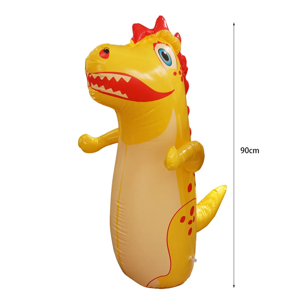 Boxing Training Inflatable Tumbler Dinosaur Dinosaur Cartoon Tumbler Boxing Dinosaur PVC 90cm Inflatable Punching Bag Outdoor