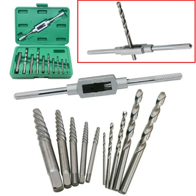 3MM-10MM Broken Head Screw Extractor Tool 11 Piece Set High Hardness Machine Repair Broken Wire Extractor