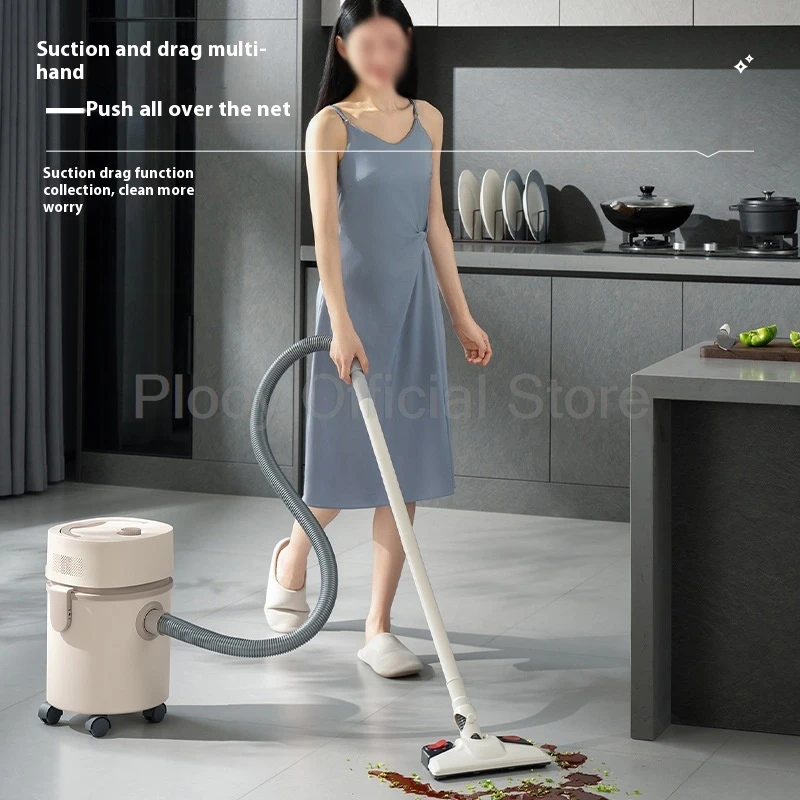 1000W Powerful Barrel Vacuum Cleaner Home Wet Dry Use Multi purpose Commercial Stainless Steel High Strong Suction Capacity