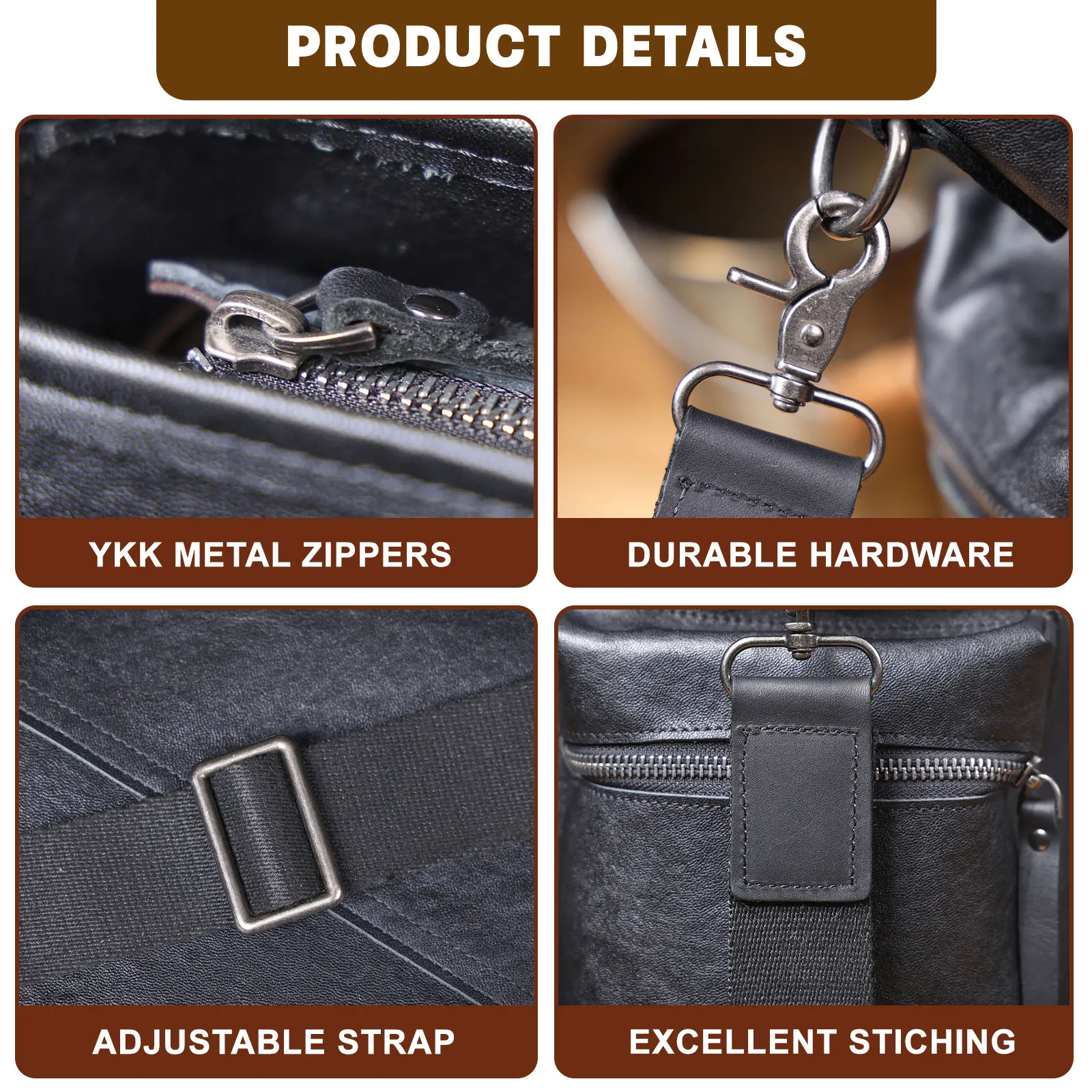 Brifecase de cuero genuino para hombre, bolsos para ordenador portátil de 15 pulgadas, bolso de Cuero de vaca Simple, cu