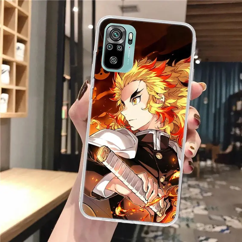 Demon Slayer Rengoku Kyoujurou Soft Phone Case For Xiaomi Redmi 10 10A 10C 9 9A 9C 9T 12 12C 8 8A 7 7A 6 6A S2 K20 K40 Pro 10X K