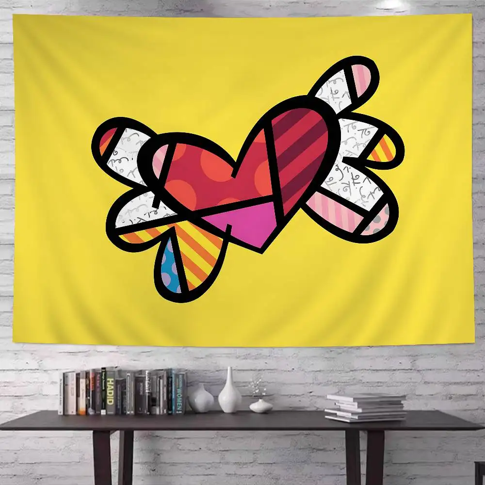B-Britto Art Tapestry Art Printing Japanese Wall Tapestry Anime Wall Hanging Home Decor