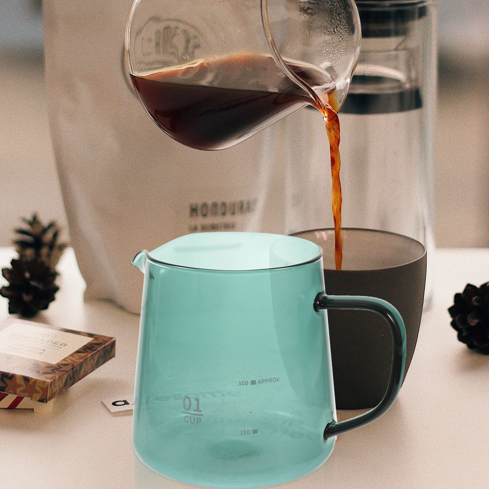 

Glass Coffee Dispenser Exquisite Design Smooth Surface Easy Clean Multifunction Home Office Bar Accessory