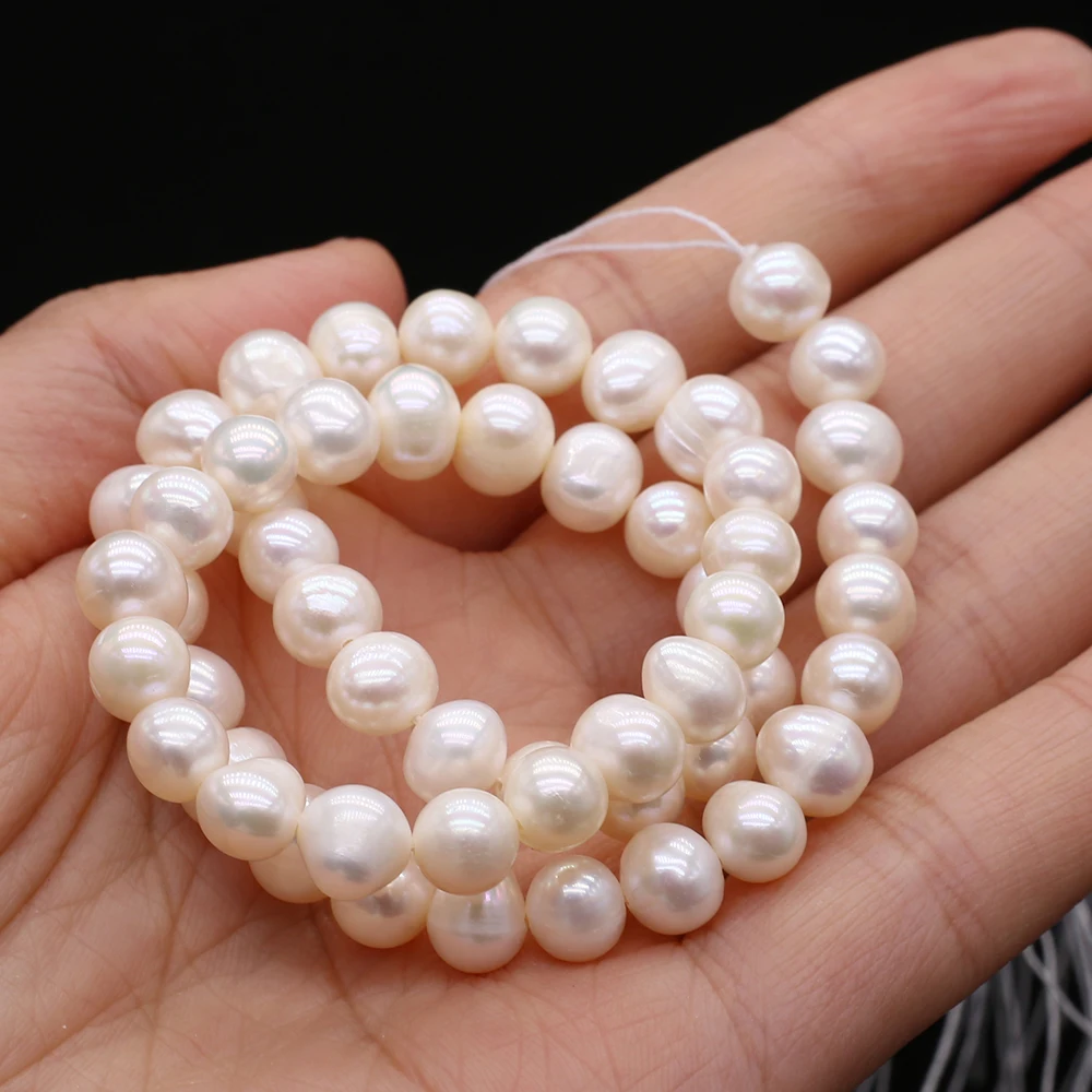 

Natural Freshwater Culture Pearl Beads Loose Spacer Oval Bead for Jewelry Making DIY Nacklace Bracelet Gifts
