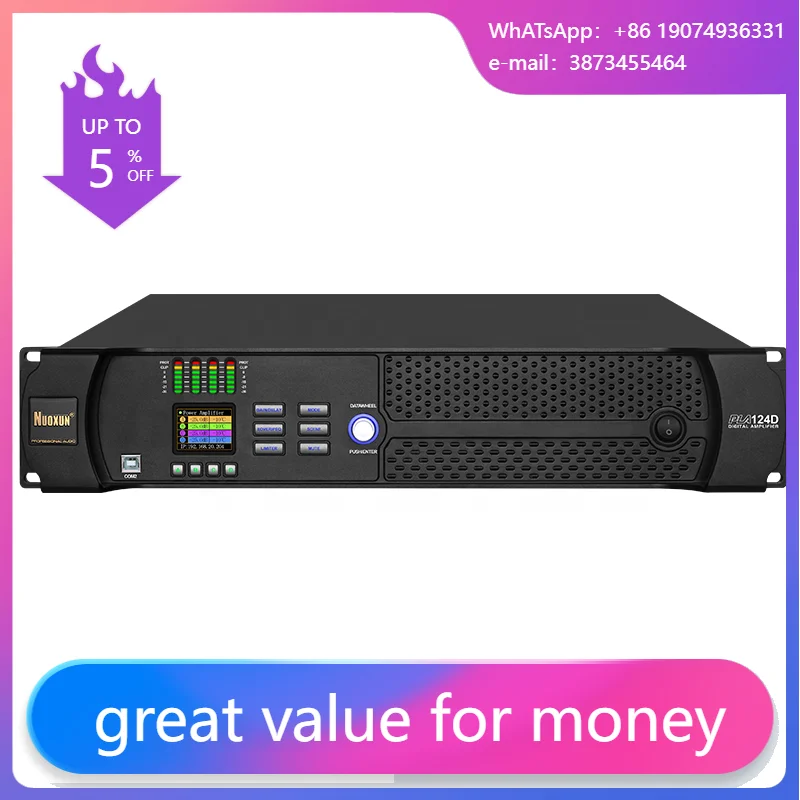 

4 Channels 1200 Watts Class D Power Amplifier Subwoofer Professional DSP For Soundbar