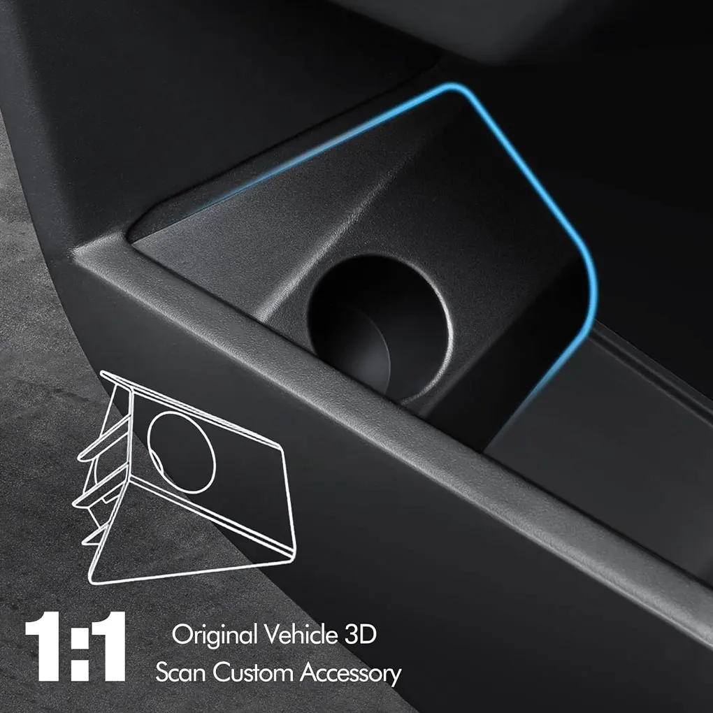Charging Adapter Storage Box Cable Hanger Door Dock Socket for 2024 Tesla Cybertruck PP TPE Car Accessorie Adaptor Not Included