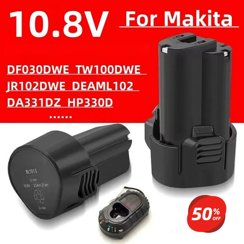 

For Makita 10.8V/12V Li-ion Rechargeable Battery for BL1013 BL1014 BL1013 BL1014 LCT203W 194550-6 194551-4