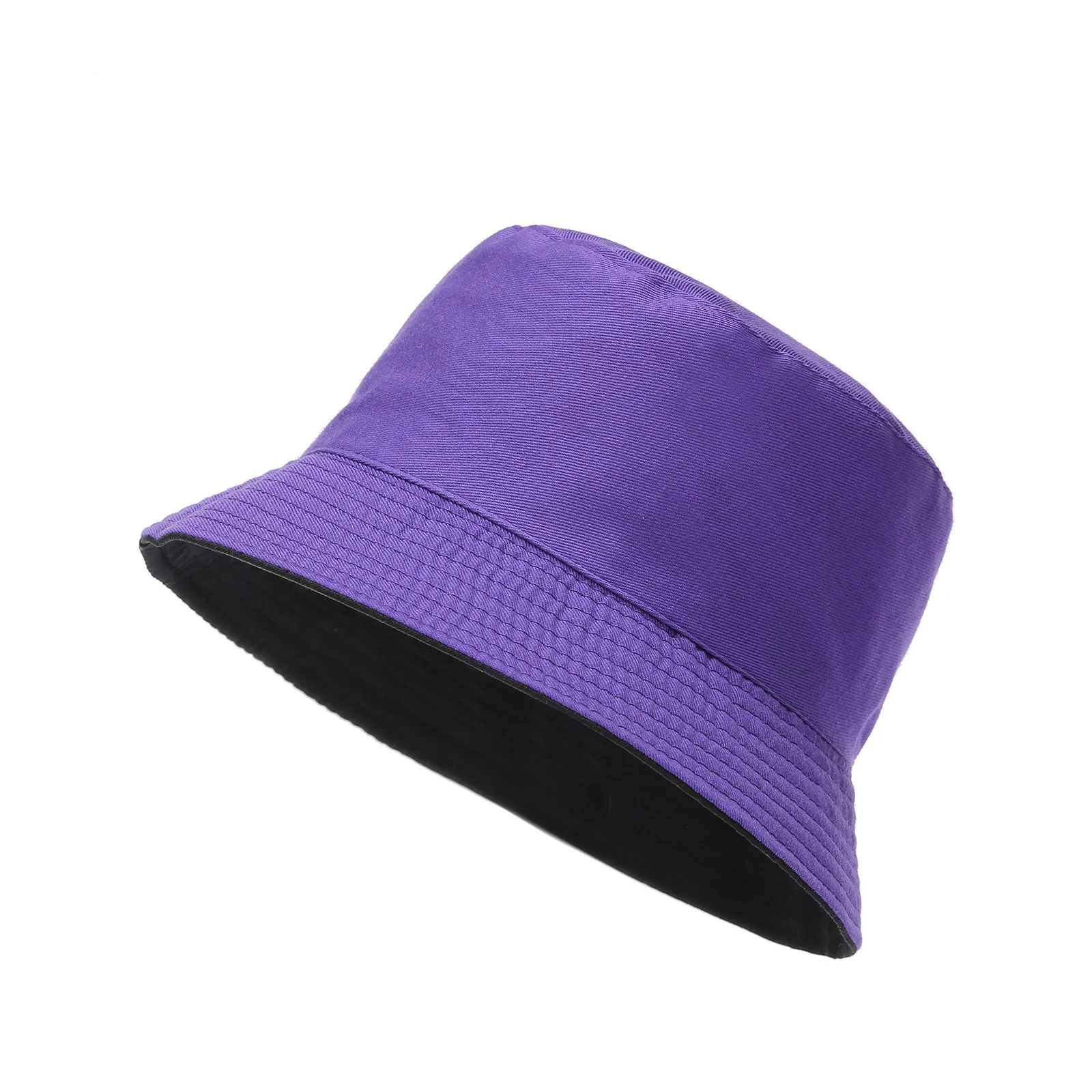 Double-sided Wearing Cap Solid Color Bucket Hat Men Women Sun Hat Reversible Fisherman Hat Summer Panama Cap Sun Fishing Gorros