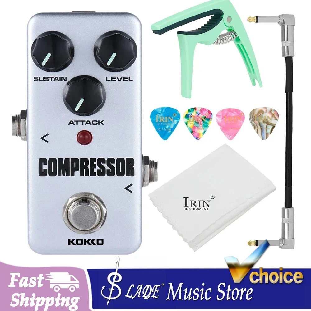 KOKKO FCP-2 Compressor Electric Guitar Effect Pedal Compression Pure Analogue Circuits Effect True Bypass Pedal Guitar Accessory