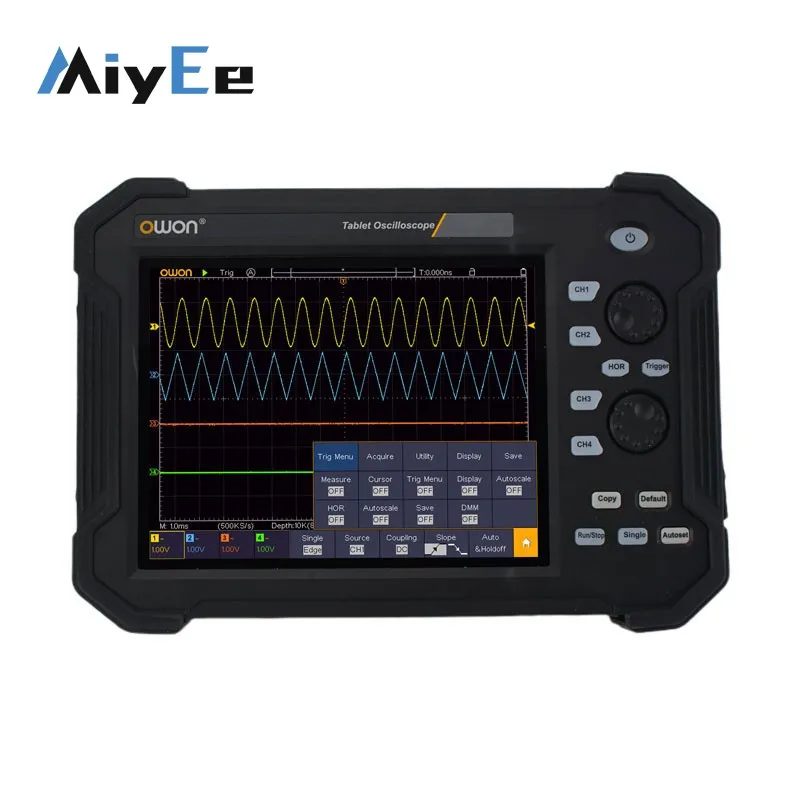 70 MHz/100 MHz 4-Kanal 8/12/14 Bit Handheld-Tablet-Digitaloszilloskop mit 8-Zoll-Mehrpunkt-Touchscreen