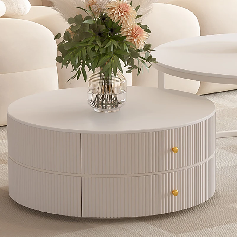 طاولات قهوة فاخرة لطيفة، طاولات مستديرة حديثة، طاولة قهوة بسيطة، تصميم دائري، أثاث منزلي لصالون ميسا سنترو الفاخر #3