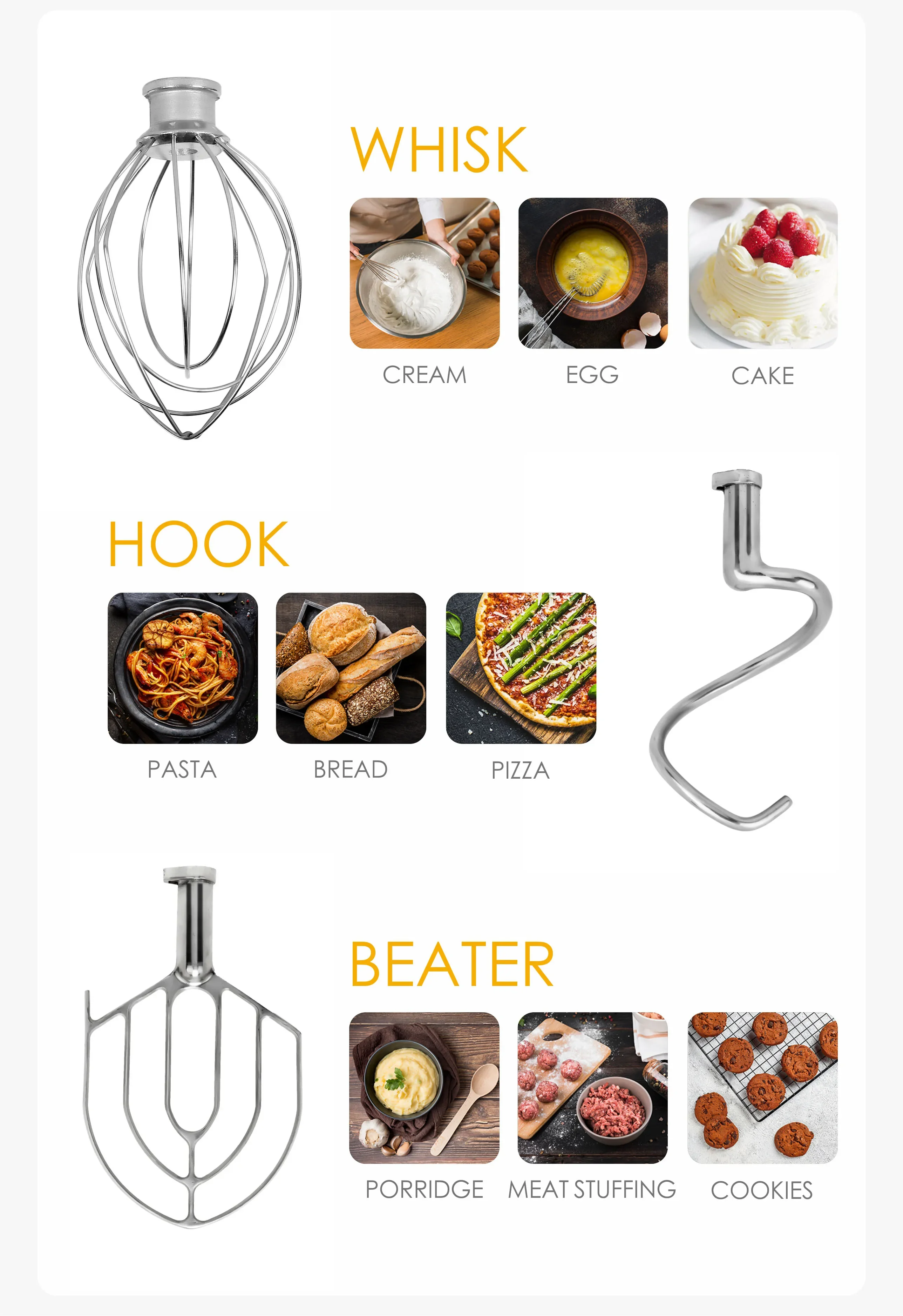 

20 liter low-power gearbox mixer, high-efficiency dough processing three in one commercial cake machine