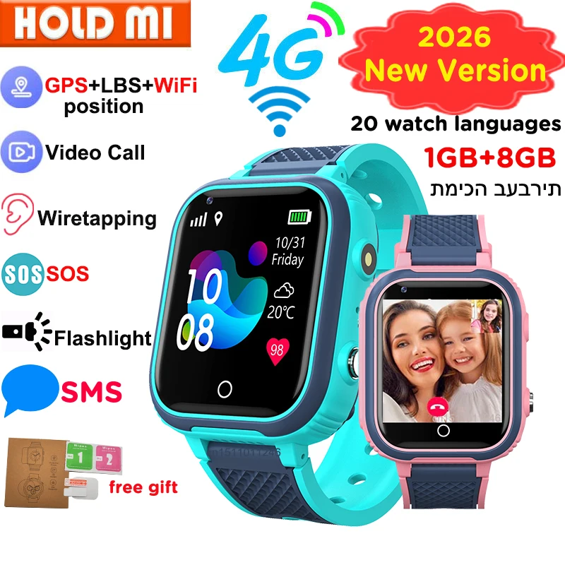 New Update LT21 4G Smart Watch Kids GPS WIFI Video Call SOS Child Smartwatch Camera Monitor Tracker Location Phone Watch Boy