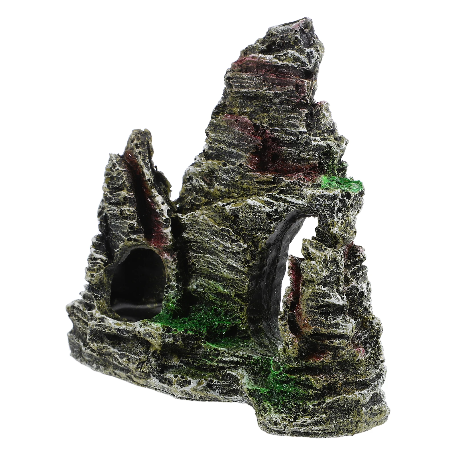 

Peak Aquarium Decor Resin Rockery Fish Tank L scape nament Durable Resin Material Easy Setup Small Spaces Office