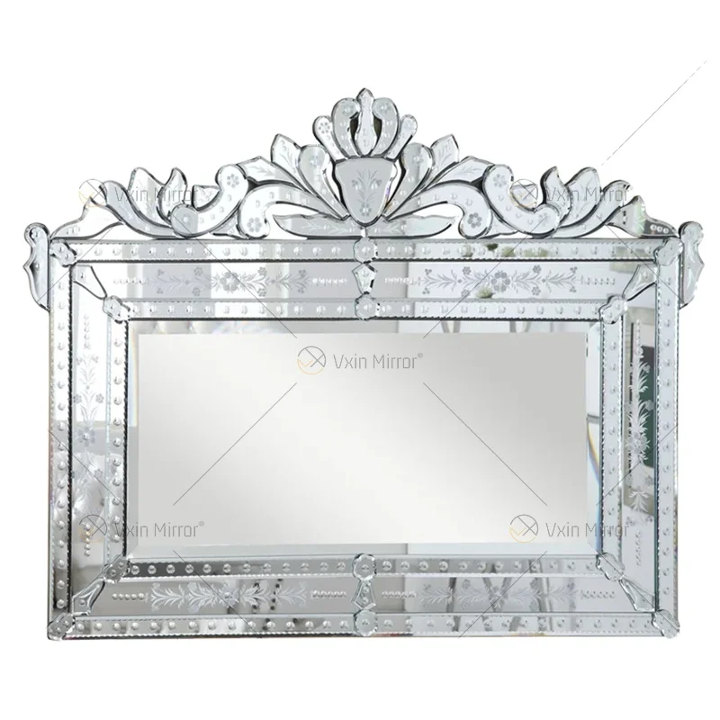 Modern Venetian Design Mirrors Wall Rectangle Silver Wall Mirror