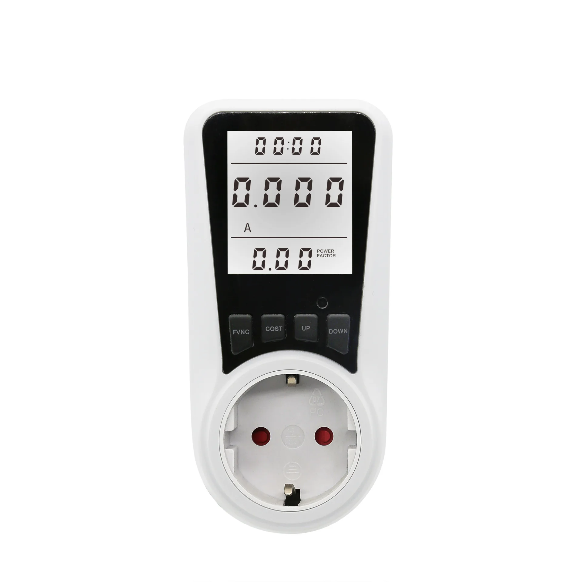 Imagem -02 - Wattmeter Digital 220v ac Medidor de Energia Elétrica Consumo de Energia Medidor de Energia Plugue da ue Quilowatt Potência Medidor de Eletricidade