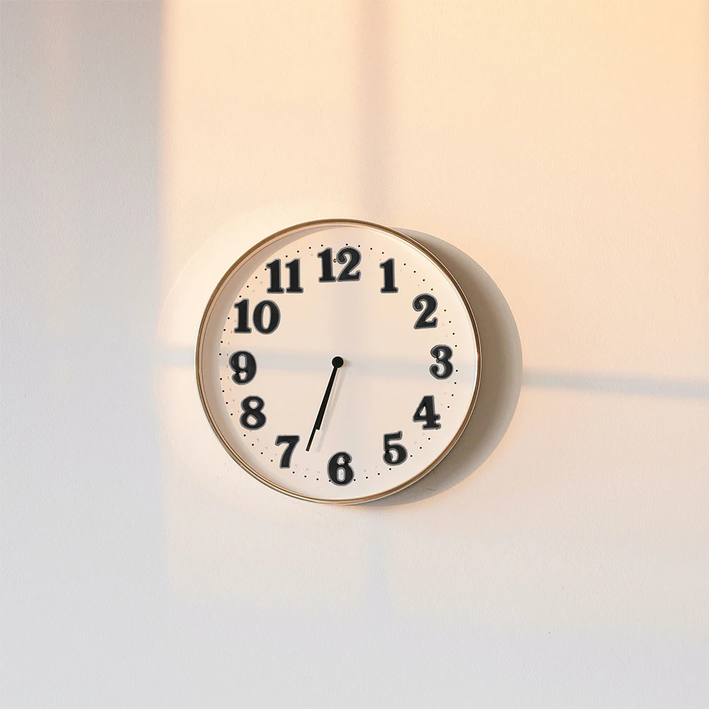 

4 Sets Arabic Numerals Kit Round Wall Clock Faces Plastic Accessories Easy Readability 3D Components Colorful Layout
