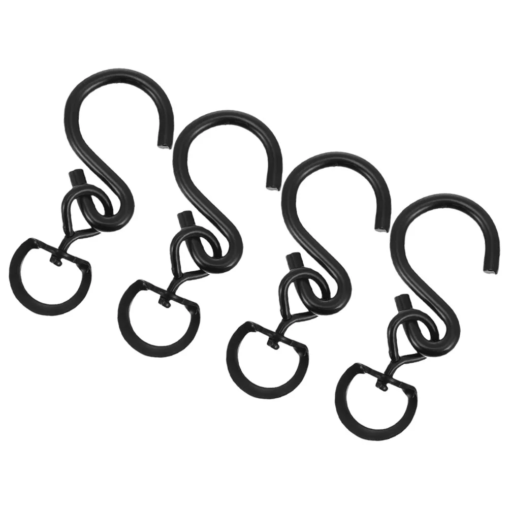 

4pcs Rotating Buckle Flowerpot Hangers Durable Material Easy Installation Hanging Basket Hooks Plant Support NonMetal Swivel