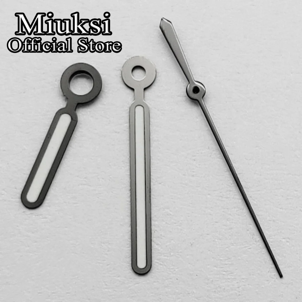 Miuksi VH31 silberne Uhrzeiger grün leuchtend passend für VH31 Uhrwerke. – Detail 5
