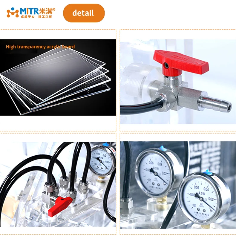 MITR Lab Benchtop Transparent Acrylic Glove Box for Lab Research