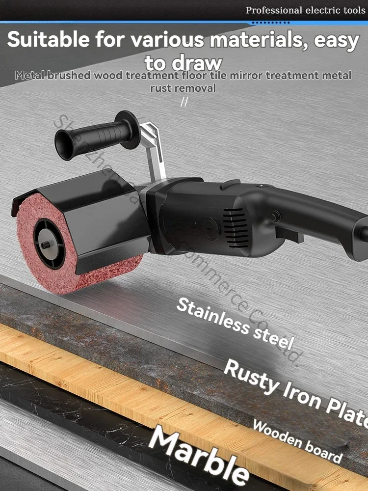 220v Electric Flat Polishing Wire Drawing Machine Industrial Speed Regulating Stainless Steel Mirror Metal Sander Small