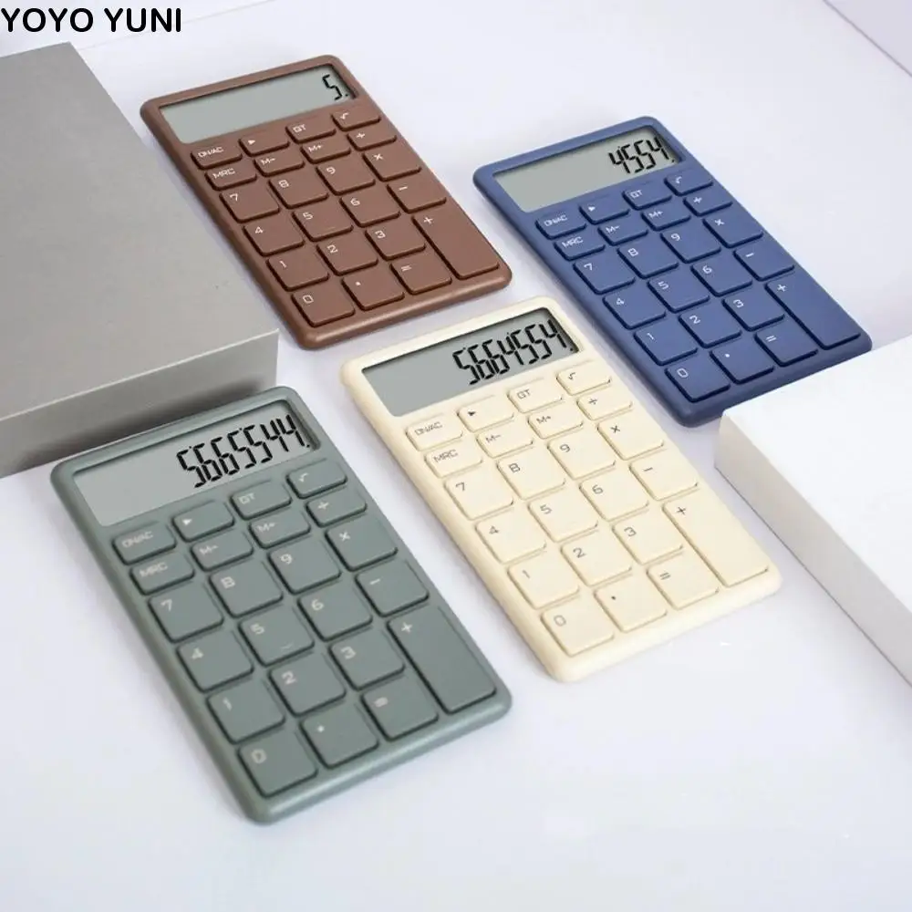 Digital Display Mini Calculator Accounting Tools Battery-powered Student Calculator Lightweight Portable 12-digit Calculator